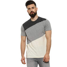 Deals and Offers on Men - Campus Sutra Color Block Men Round Neck Black T-Shirt Deals, Discounts & Offers on Men - Campus Sutra Color Block Men Round Neck Black T-Shirt