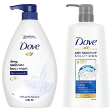 Deals and Offers on Beauty Care - Dove Anti Dandruff Solutions Shampoo 650 ml & Dove Deeply Nourishing Body Wash, 800 ml Deals, Discounts & Offers on Beauty Care - Dove Anti Dandruff Solutions Shampoo 650 ml & Dove Deeply Nourishing Body Wash, 800 ml