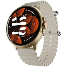 Deals and Offers on - Ambrane Rush 1.39'' Premium aesthetics BT Calling, Working Crown with always on display Smartwatch(Cream Strap, Regular) Deals, Discounts & Offers on - Ambrane Rush 1.39'' Premium aesthetics BT Calling, Working Crown with always on display Smartwatch(Cream Strap, Regular)