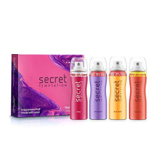 Deals and Offers on Beauty Care - Secret Temptation Travel Pack with Pink, Romance, Mystery, and Passion Deodorant Deals, Discounts & Offers on Beauty Care - Secret Temptation Travel Pack with Pink, Romance, Mystery, and Passion Deodorant