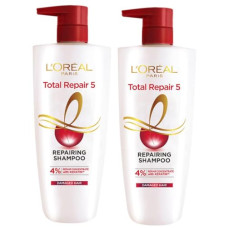 Deals and Offers on Beauty Care - L'Oreal Paris Shampoo, For Damaged and Weak Hair, With Pro-Keratin + Ceramide, Total Repair 5, 1ltr (Pack of 2) Deals, Discounts & Offers on Beauty Care - L'Oreal Paris Shampoo, For Damaged and Weak Hair, With Pro-Keratin + Ceramide, Total Repair 5, 1ltr (Pack of 2)