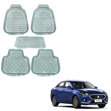 Deals, Discounts & Offers on  - Oshotto Anti Skid Transparent Rubber Car Tray Foot Mat Compatible with Maruti Suzuki Swift Dzire 2012-2023 (Set of 5, White Transparent)