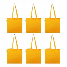 Deals, Discounts & Offers on  - Vantagekart Yellow Cotton Plain Tote Shopping Bags with Extra Strong 13