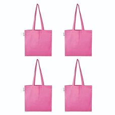 Deals, Discounts & Offers on  - Vantagekart Pink Cotton Plain Tote Shopping Bags with Extra Strong 13