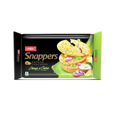 Deals, Discounts & Offers on  - UNIBIC Foods Snappers Potato Crackers - Cream & Onion - 300 GMS