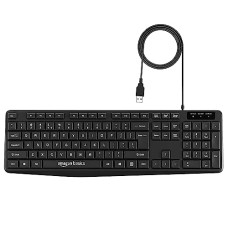 Deals and Offers on - Amazon Basics Wired Keyboard with 104 Keys Deals, Discounts & Offers on - Amazon Basics Wired Keyboard with 104 Keys