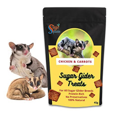 Deals and Offers on - Sage Square Chicken & Carrot Sugar Glider Treat, Crunchy Protein Rich Snack (45g) Deals, Discounts & Offers on - Sage Square Chicken & Carrot Sugar Glider Treat, Crunchy Protein Rich Snack (45g)