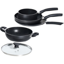 Bergner Essential Plus Non Stick Cookware Set 3Pc-Kadhai with