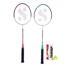 Deals and Offers on - Silver's Sb-414 Badminton Rackets Set with 3 Plastic Shuttlecock Deals, Discounts & Offers on - Silver's Sb-414 Badminton Rackets Set with 3 Plastic Shuttlecock