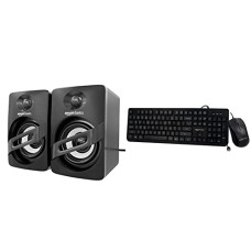 Deals and Offers on - Amazon Basics Portable Multimedia Speaker andWired Keyboard and Optical Mouse Set for Windows, USB 2.0 Interface, Deals, Discounts & Offers on - Amazon Basics Portable Multimedia Speaker andWired Keyboard and Optical Mouse Set for Windows, USB 2.0 Interface,