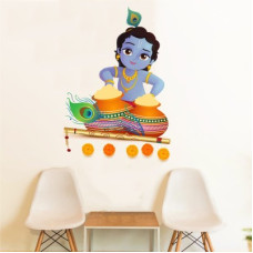 Deals and Offers on - Decal O Decal 60 cm ' Krishna with Butter Pot ' Wall Stickers (PVC Vinyl,Multicolour) Self Adhesive Sticker(Pack of 1) Deals, Discounts & Offers on - Decal O Decal 60 cm ' Krishna with Butter Pot ' Wall Stickers (PVC Vinyl,Multicolour) Self Adhesive Sticker(Pack of 1)