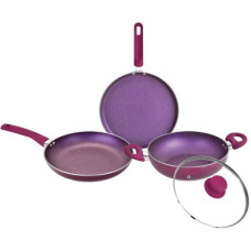 Deals and Offers on Cookware - BERGNER Induction Bottom Non-Stick Coated Cookware Set(Aluminium, 4 - Piece) Deals, Discounts & Offers on Cookware - BERGNER Induction Bottom Non-Stick Coated Cookware Set(Aluminium, 4 - Piece)