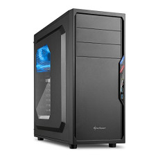 Deals, Discounts & Offers on  - Sharkoon VS4-W Mid Tower PC Computer Case I Support Mini-ITX, Micro-ATX, ATX Motherboard with 2 x 120 mm Fan (pre-Installed) - Black