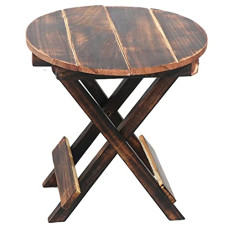 Deals and Offers on Vegetables & Fruits - CraftsX2Z Wooden Folding Adjustable Brown End Table/Coffee Table/Lamp Stand/Plant Table (Round, 12 INCH) Deals, Discounts & Offers on Vegetables & Fruits - CraftsX2Z Wooden Folding Adjustable Brown End Table/Coffee Table/Lamp Stand/Plant Table (Round, 12 INCH)