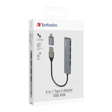 Deals, Discounts & Offers on  - Verbatim 4-in-1 USB 3.1 Hub/Dock Station with Type C Adaptor