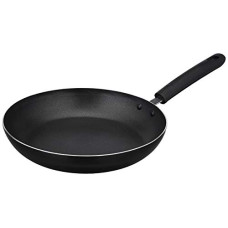Deals, Discounts & Offers on Cookware - Amazon Brand - Solimo Virgin Aluminium Non-Stick Frypan with Non-Stick Coating | Non Induction | Black -24 cm & 2mm Thickness