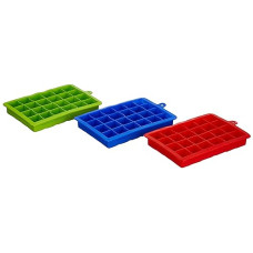 Deals, Discounts & Offers on  - Amazon Brand - Solimo Silicone Ice Cube Tray with 24 Cavities (Set of 3)