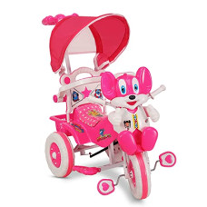Deals, Discounts & Offers on  - Amardeep And Co Cartoon Baby Tricycle Pink 86*64*33 Cms 1-3 Yrs W/Shade And Parental Control