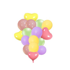 Deals, Discounts & Offers on  - Crackles Colorful Set of Pastel Color Foil Balloons and Latex Balloon