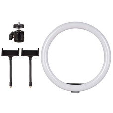Deals, Discounts & Offers on Accessories - Photron Professional 12 Inch(30cm) LED Ring Light with Mobile Holder PH12RL | LED: SMD 162pcs | 2 Flexible Mobile Holders |Intensity Control |Color Temperature Control | Built in Remote | Heat Free