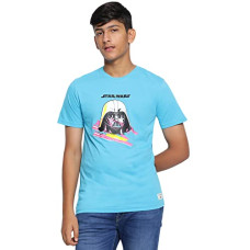 Deals and Offers on - Lil Tomatoes Boys Regular Fit Star Wars Printed Round Neck Cotton T-Shirt AQUABLUE Deals, Discounts & Offers on - Lil Tomatoes Boys Regular Fit Star Wars Printed Round Neck Cotton T-Shirt AQUABLUE
