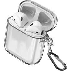 Deals, Discounts & Offers on Electronics - Sounce Compatible with AirPods Case, Clear Shockproof AirPods TPU Protective Cover with Keychain [Front LED Visible & Supports Wireless Charging] Accessories