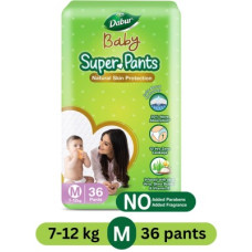 Deals and Offers on Baby Care - Dabur Baby Super Pants | Diaper Infused with Aloe Vera, Shea Butter & Vitamin E | Insta-Absorb Technology - M(36 Pieces) Deals, Discounts & Offers on Baby Care - Dabur Baby Super Pants | Diaper Infused with Aloe Vera, Shea Butter & Vitamin E | Insta-Absorb Technology - M(36 Pieces)