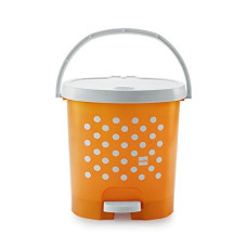 Deals and Offers on - Cello Fusion Plastic Pedal Dustbin, Big, Yellow Deals, Discounts & Offers on - Cello Fusion Plastic Pedal Dustbin, Big, Yellow