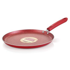 Deals and Offers on Cookware - Nirlon Cookware Induction Base Aluminium Non Stick Red Velvet Dosa Flat Tawa Deals, Discounts & Offers on Cookware - Nirlon Cookware Induction Base Aluminium Non Stick Red Velvet Dosa Flat Tawa