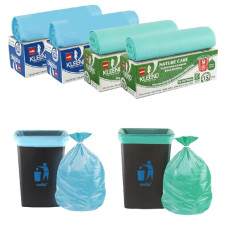 Deals and Offers on - CELLO Kleeno Nature Care Compostable Dry and Wet Garbage Bag Roll Medium(25L), Set of 4(15 bags each), Blue and Green Deals, Discounts & Offers on - CELLO Kleeno Nature Care Compostable Dry and Wet Garbage Bag Roll Medium(25L), Set of 4(15 bags each), Blue and Green