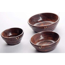Deals and Offers on - Deluxe Wood HANDICRAFTS Wooden Serving Bowl - Decorative Fruit Bowl - Food-Safe Bowl - Natural Wood Snack Bowl/Sheesham Wooden Set of .3 Bowls Deals, Discounts & Offers on - Deluxe Wood HANDICRAFTS Wooden Serving Bowl - Decorative Fruit Bowl - Food-Safe Bowl - Natural Wood Snack Bowl/Sheesham Wooden Set of .3 Bowls