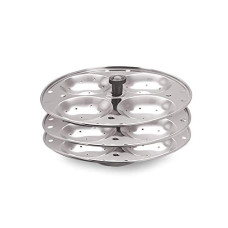 Deals and Offers on Cookware - Dynore Stainless steel Idli stand/Idli maker 4x3 plates (12 Idli) Deals, Discounts & Offers on Cookware - Dynore Stainless steel Idli stand/Idli maker 4x3 plates (12 Idli)
