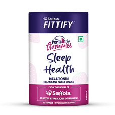 Deals, Discounts & Offers on  - Saffola FITTIFY The PerfeKt Gummies | Sleep Health | 60 Gummies | Supplements Like Melatonin eases Sleep Issues | Strawberry Flavour
