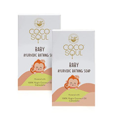 Deals, Discounts & Offers on  - Coco Soul Baby Ayurvedic Bathing Soap - From the Makers of Parachute Advansed (Pack of 2)