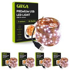 Deals and Offers on - GIZGA Essentials Copper LED Fairy String Lights with USB, High Brightness, Low Power Consumption, Indoor Outdoor Decoration, Diwali Light, Christmas Decor, Party Light, 3 Meter, White, Pack of 5 Deals, Discounts & Offers on - GIZGA Essentials Copper LED Fairy String Lights with USB, High Brightness, Low Power Consumption, Indoor Outdoor Decoration, Diwali Light, Christmas Decor, Party Light, 3 Meter, White, Pack of 5