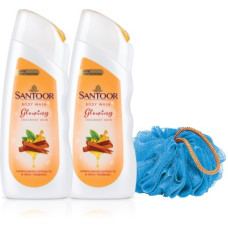 Deals and Offers on - Santoor Glowing Skin Body Wash, Sandalwood Extracts, Shower Gelwith Loofah(2 x 230 ml) Deals, Discounts & Offers on - Santoor Glowing Skin Body Wash, Sandalwood Extracts, Shower Gelwith Loofah(2 x 230 ml)