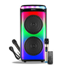 Deals and Offers on Electronics - pTron Newly Launched Fusion Party Pro 100W Karaoke Bluetooth Party Speaker with 3M Wired Microphone & Wireless Mic, Echo Control, USB/SD Card/AUX Playback, Auto TWS Function & Remote Control (Black) Deals, Discounts & Offers on Electronics - pTron Newly Launched Fusion Party Pro 100W Karaoke Bluetooth Party Speaker with 3M Wired Microphone & Wireless Mic, Echo Control, USB/SD Card/AUX Playback, Auto TWS Function & Remote Control (Black)