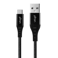 Deals, Discounts & Offers on  - pTron USB-A to Type-C 3A Fast Charging Cable Compatible with Android Phones/Tablets, 480mbps Data Transfer Speed, Made in India, Solero TB301 Tangle-Free USB Cable (Nylon Braided, 1.5M, Black)