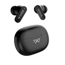 Deals, Discounts & Offers on Headphones - Wings Phantom 315 Wireless Earphones with 40 Hours of Battery Backup, Low Latency 40 ms, Wireless Headphones with ENC mics, Bluetooth 5.3 TWS