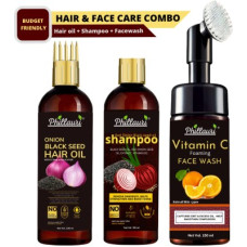 Deals, Discounts & Offers on  - Phillauri Red Onion Black Seed Oil Hair Care Kit (Hair Oil + Shampoo + Foaming Facewash)(3 Items in the set)