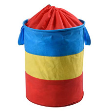 Deals, Discounts & Offers on  - Kuber Industries Round Laundry Basket | Non-Woven Laundry with Dori | Clothes Hamper | Foldable Laundry Bag with Handle | Laundry Basket 45 Liter | Multicolor