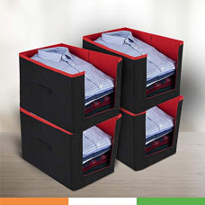 Deals, Discounts & Offers on  - DURAWARE Stackable Shirt & Saree Stacker with Duralight Fabric | Dust & Moisture Resistant | Wardrobe/Under Bed Organiser