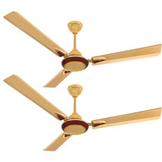 Deals, Discounts & Offers on  - Longway Starlite-1 1200mm/48 inch High Speed Anti-dust Decorative 5 Star Rated Ceiling Fan 400 RPM with 3 Year Warranty (Golden Beige, Pack of 2)