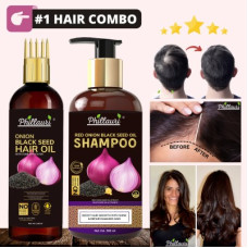 Deals, Discounts & Offers on  - Phillauri Onion Shampoo and Hair oil with Vitamin E, Natural Extracts & Herbs(2 Items in the set)