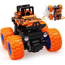 Deals, Discounts & Offers on  - QEXLE Big Size 4WD Monster Truck Cars Push and Go Toy Trucks Friction Powered Cars Truck 360 Degree Stunt 4wd Cars Push go Truck