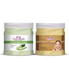Deals, Discounts & Offers on Beauty Care - Pink Root Cucumber Scrub 500gm with Gold Scrub 500gm