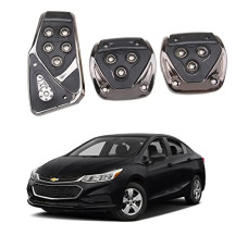 Deals, Discounts & Offers on  - Oshotto 3 Pcs Non-Slip Manual CS-375 Car Pedals kit Pad Covers Set Compatible with Chevrolet Cruze (Black)