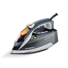 Deals, Discounts & Offers on Irons - Crompton FabriAutoTech 2200 Watt Steam Iron|Feather Touch Digital LED Fabric Temperature Control|3 Ways Auto Shut-off|Scratch Resistant Ceramic Coating| 400 Ml water Tank|Anti-Drip|Self Clean Function