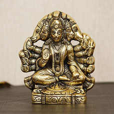 Deals, Discounts & Offers on  - eCraftIndia Golden Metal Lord Panchmukhi Hanuman Statue Bajrangbali Religious Idol Murti