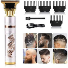 Deals, Discounts & Offers on Trimmers - ChinuStyle Hair Clipper, Razor Electric Beard T-Blade Shaver Grooming Shaving Machine Fully Waterproof Trimmer 90 min Runtime 4 Length Settings(White, Gold)